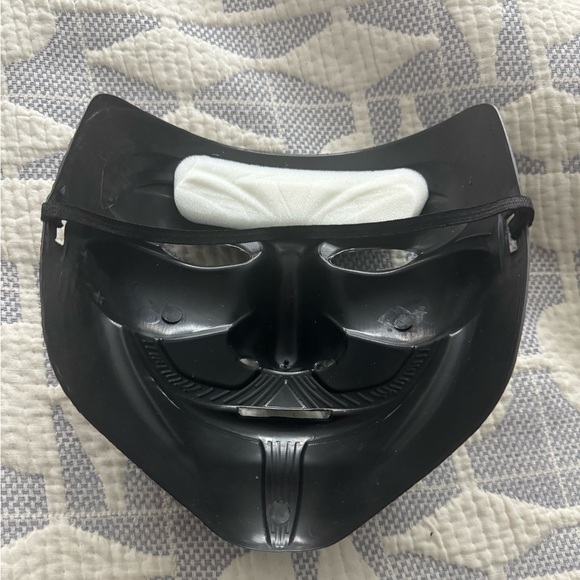 Brand new guy fawkes anonymous black Halloween mask costume - Picture 2 of 2